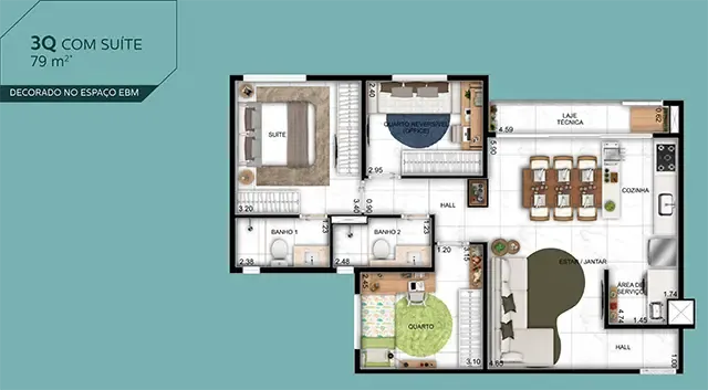 APARTAMENTO 3 QUARTOS, 1 SUÍTE - SETOR BUENO - WISH TRINTA E SETE